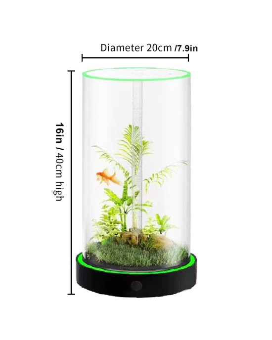 Family Fun Desktop Aquarium | Easy Maintenance, Stunning Visuals 20*40cm